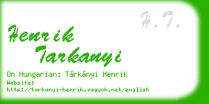 henrik tarkanyi business card